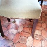 Set of 6 studded velvet chairs