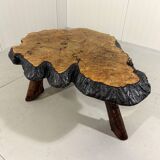 Large tree trunk coffee table by Frank Armich Canada