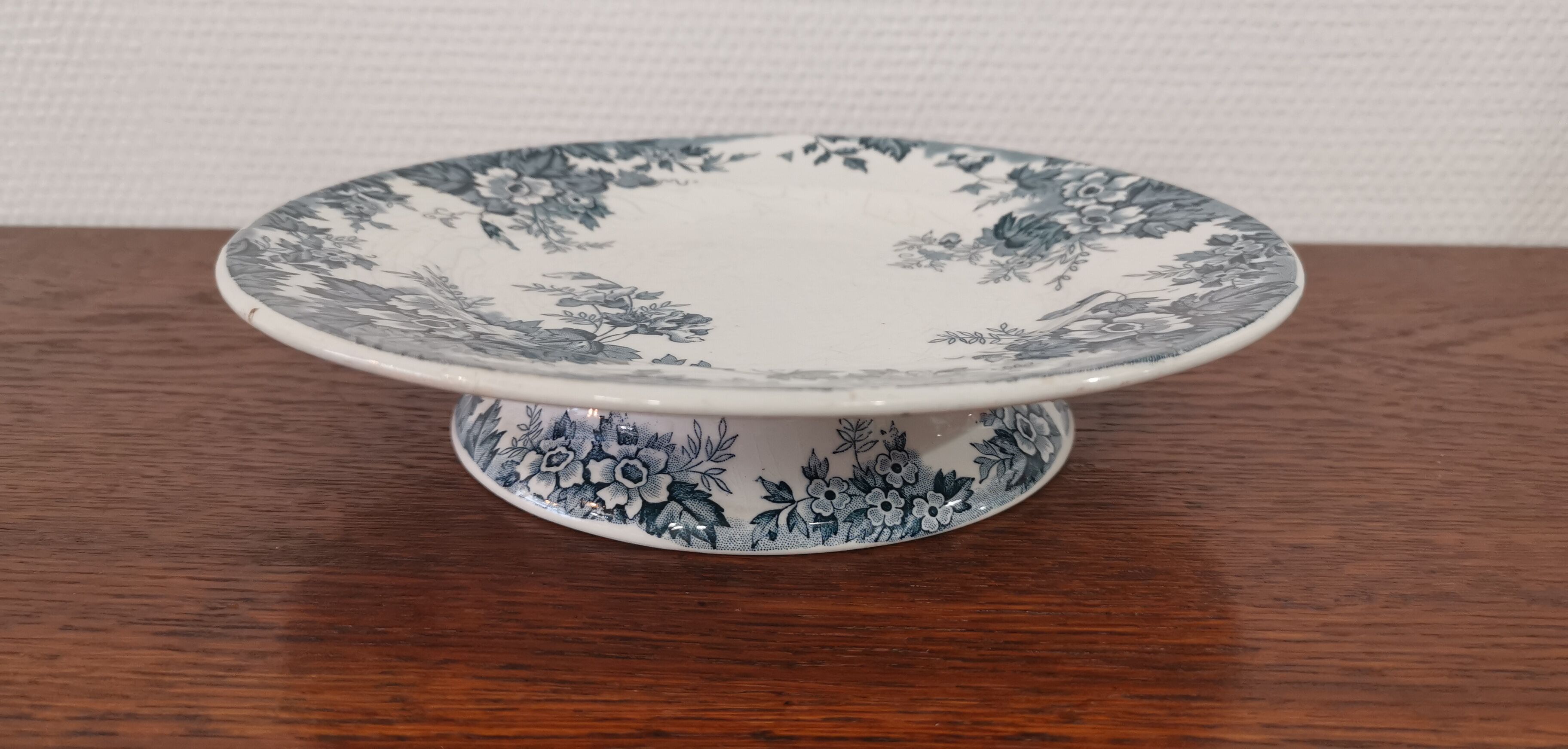 Compotier drageoir faience Saint Amand model Marie Louise signed