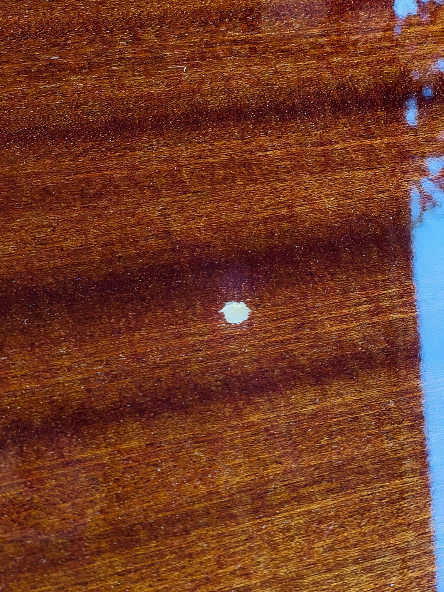 Mahogany dining table with extension cords