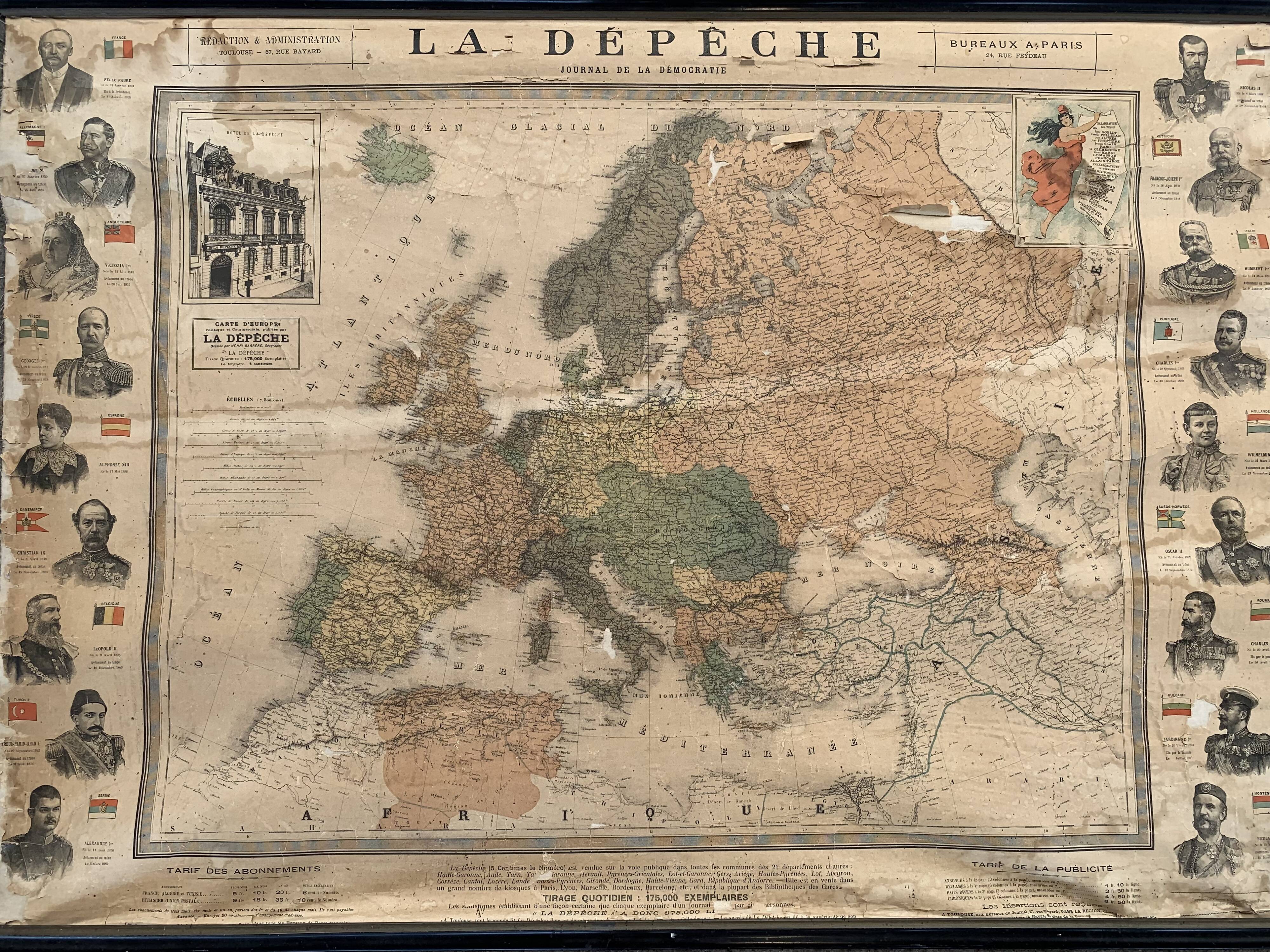 Map poster La Dépêche