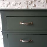 Revamped green solid wood dresser