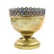 Art Nouveau sugar bowl, brass, cobalt glass, Sweden, early 20th century