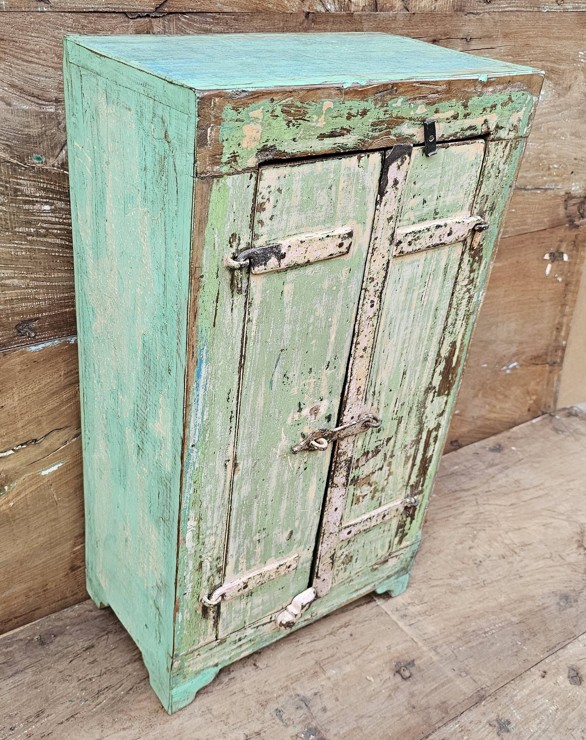 Old bedside table - tribal cabinet in Burmese teak