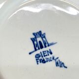 Glass underside and ceramic ramekin Gien France 60s