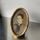 Antique Oval Frame gilded wood 15 cm x 10 cm