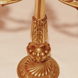 Pair of chandeliers with 5 bronze fires