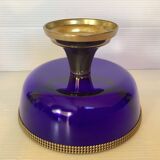 Vide poche bleu cobalt motif perlé