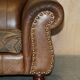 Vintage leather sofas by Thomas Lloyd with Kilim cushions.