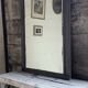Wooden mirror with juice patina