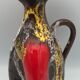 Ceramic bottle of vallauris polychrome enamel 25 cm