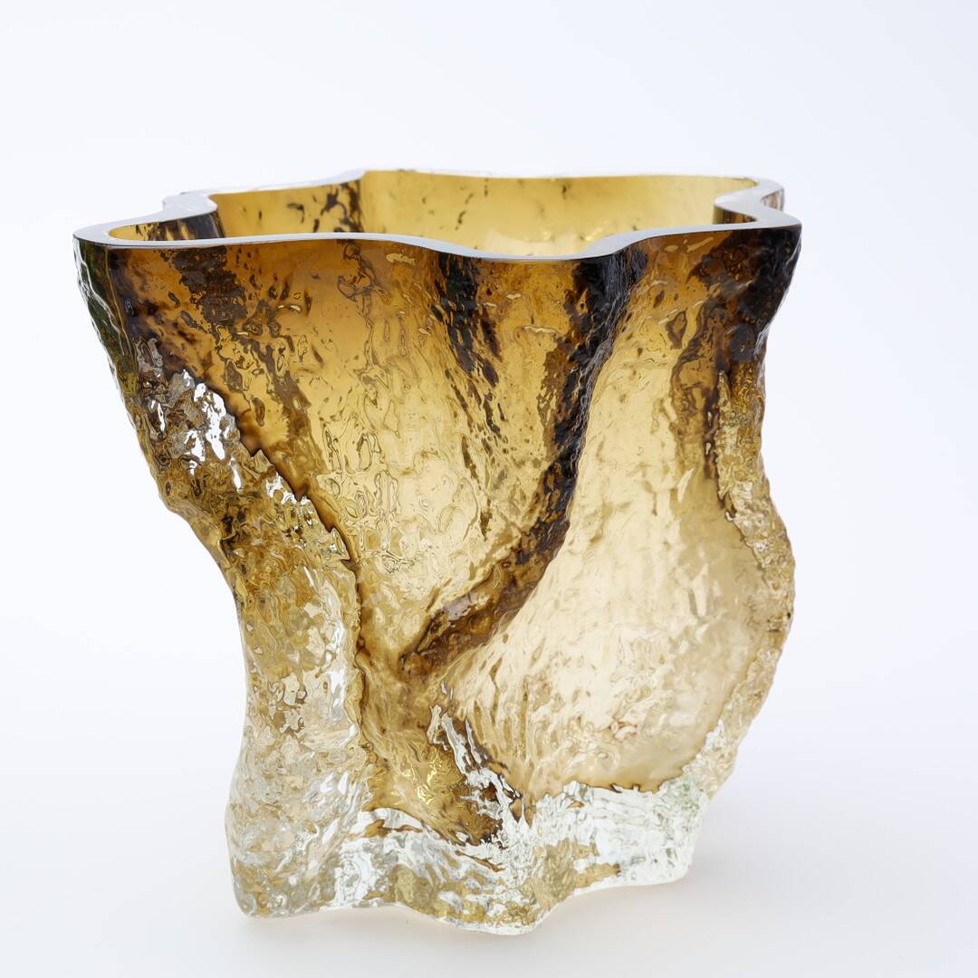 Ice-look glass vase by kai blomkist 1960 finland