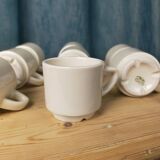 8 tasses à café de bistrot blanches Apilco