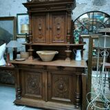2 body sideboard in solid oak circa 1880