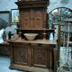 Two-part solid oak buffet circa 1880