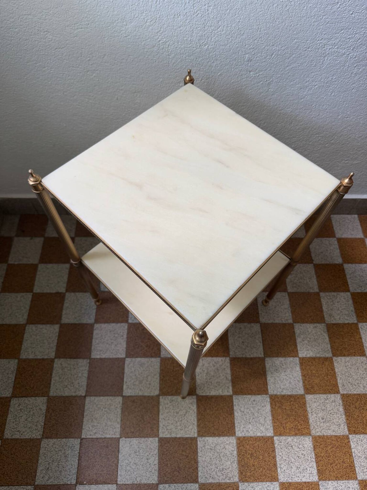 Table d’appoint laiton marbre années 60