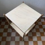 Table d’appoint laiton marbre années 60