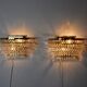 Regency sconces pair, cut crystals, Spain, 1980