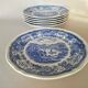 6 flat plates Burgenland blue Villeroy & Boch