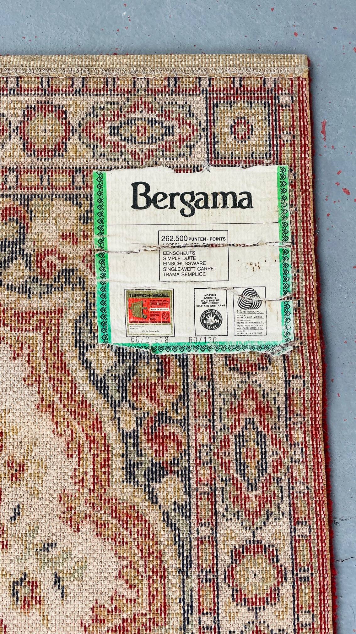 Carpet rug seal pure wool vintage