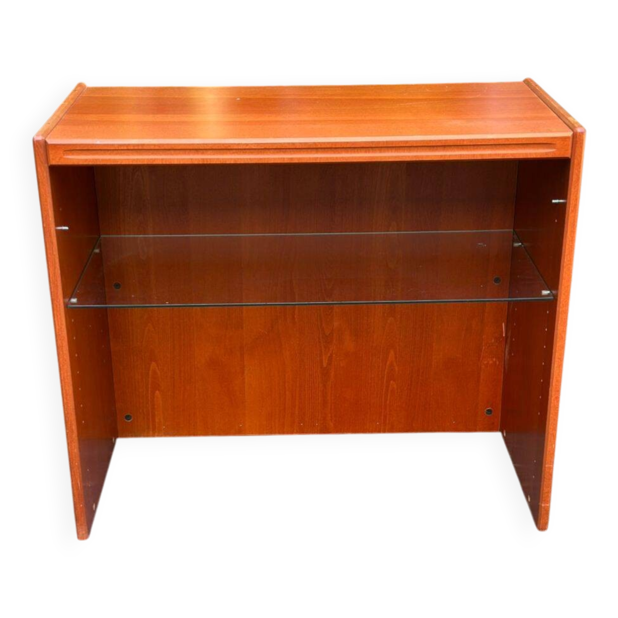 Vintage Scandinavian wooden sideboard shelf from the 1960s.