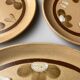 Flat plates and oval dish Sarreguemines 1970s Chamonix