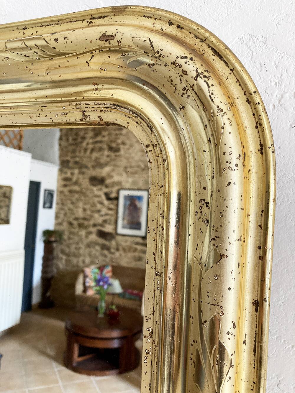 Louis-Philippe style gilded mirror