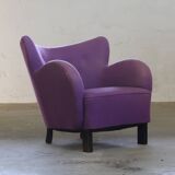 Vintage Danish 1930s club lounge chair, style of Fritz Hansen & Flemming Lassen