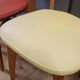 6 vintage chairs from the 50s/60s, wooden structure and skai covering.