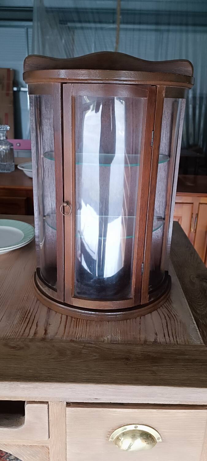 Rounded wall display case