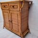 Bamboo and rattan chest of drawers from the 60s