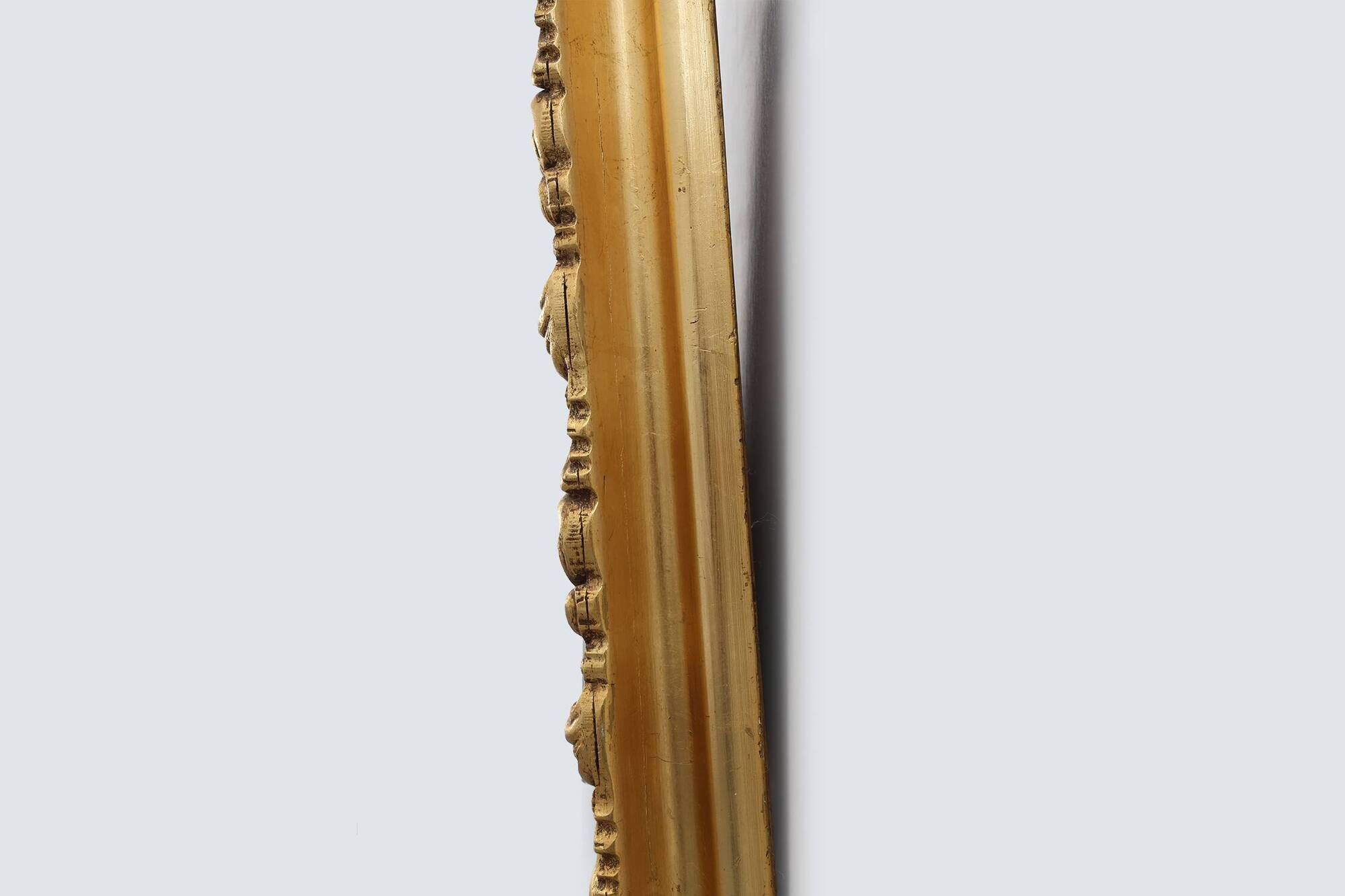 Baroque style giltwood mirror with acanthus carvings, France ca. 1880