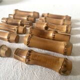 Vintage bamboo wooden knife holder