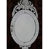 19th century oval Venetian mirror