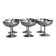 6 Letang Remy shiny stainless steel footed bowls.