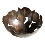 Solid brass decorated fruitbowl