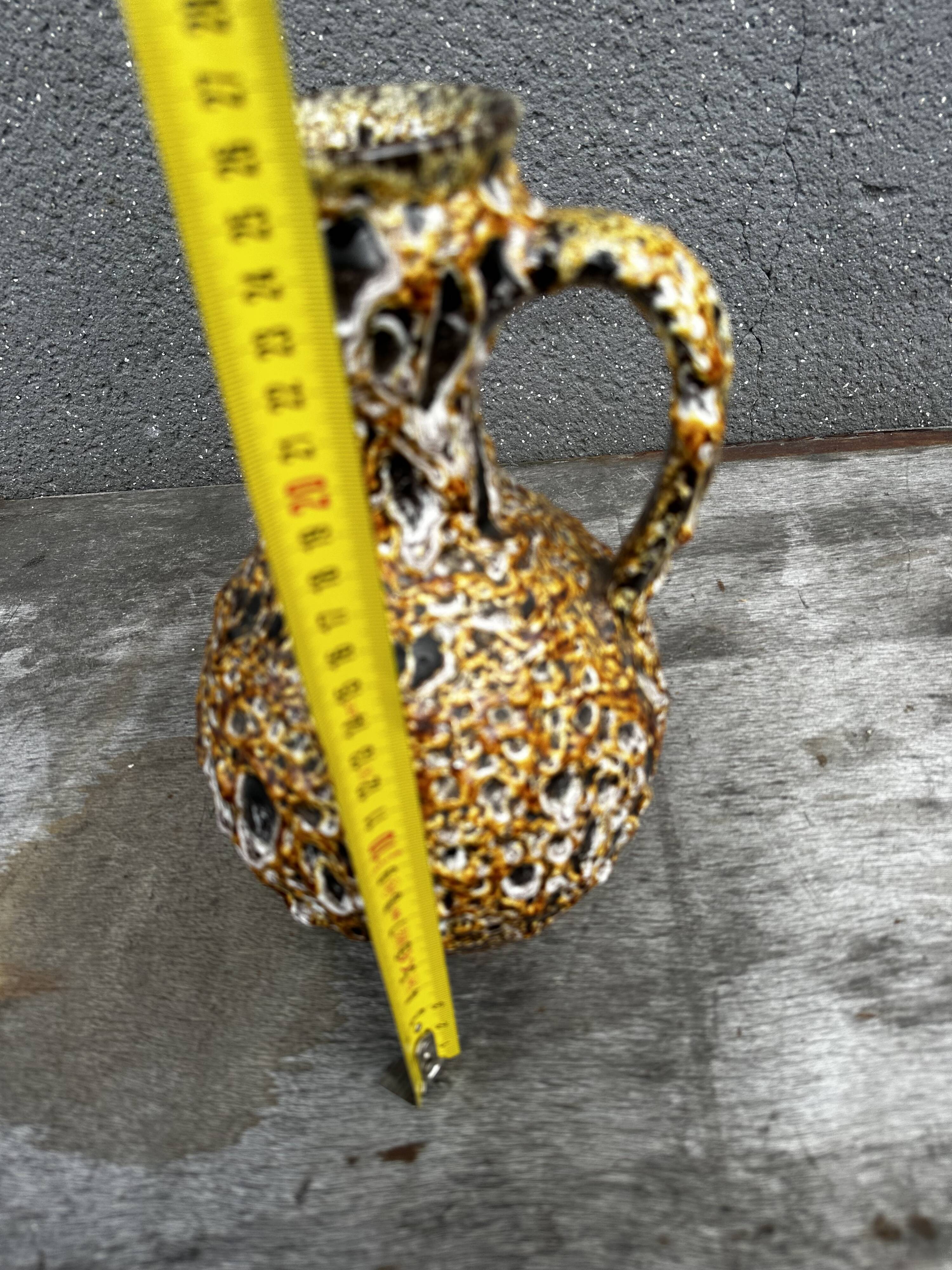 Vallauris Fat Lava or Honey Pitcher/Vase, 25 cm High - Vintage 70s