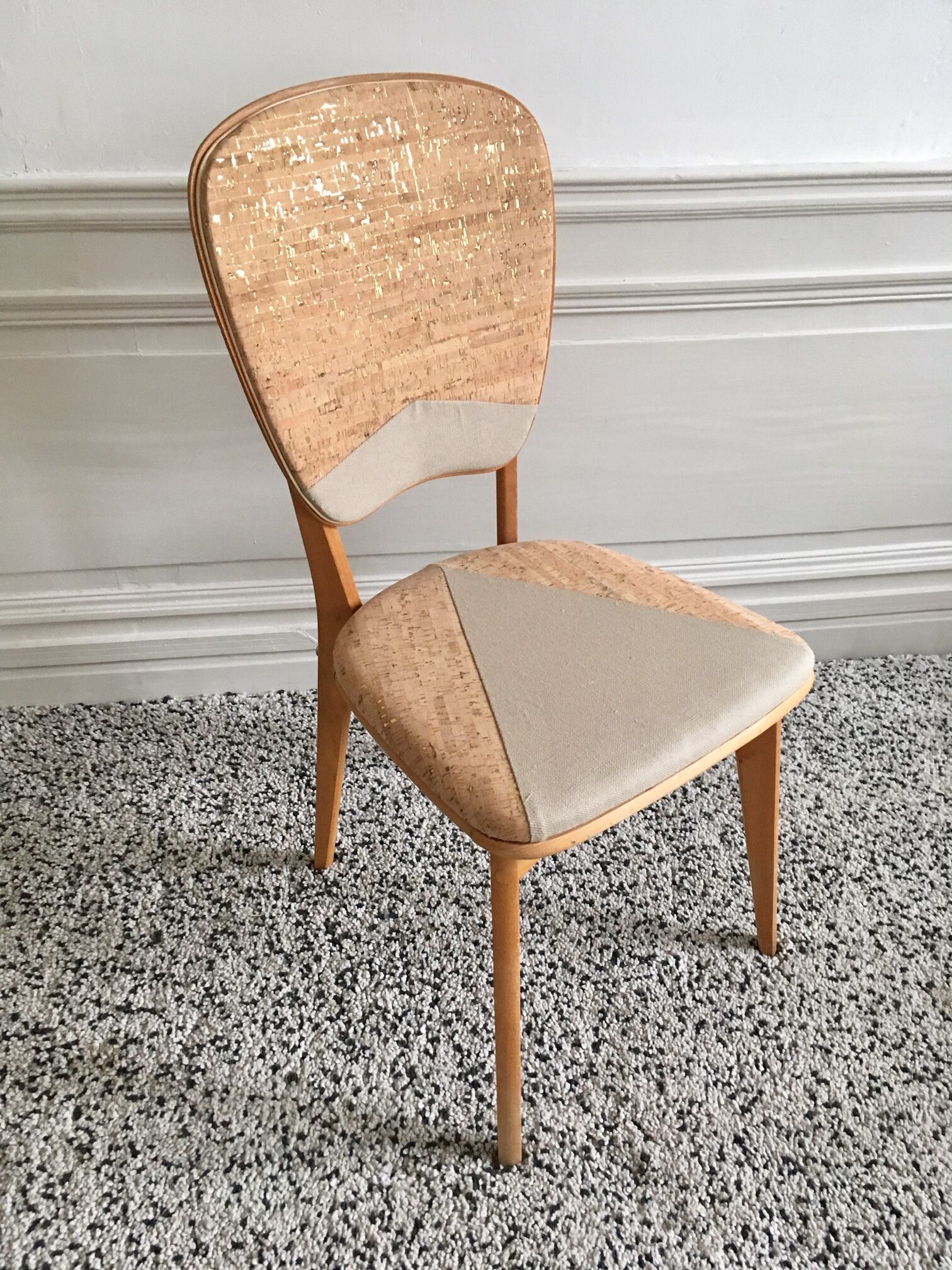 Restored vintage monoblock chair