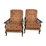 Vintage velvet armchairs