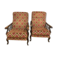 Fauteuils velours vintages