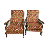 Vintage velvet armchairs