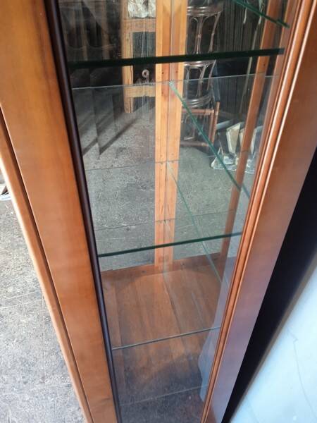 Louis Philippe cherry wood display case 180 cm