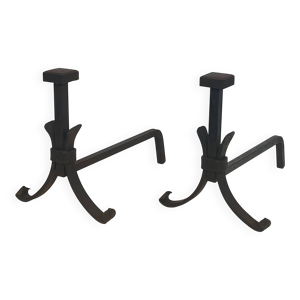 Paire de chenets modernistes