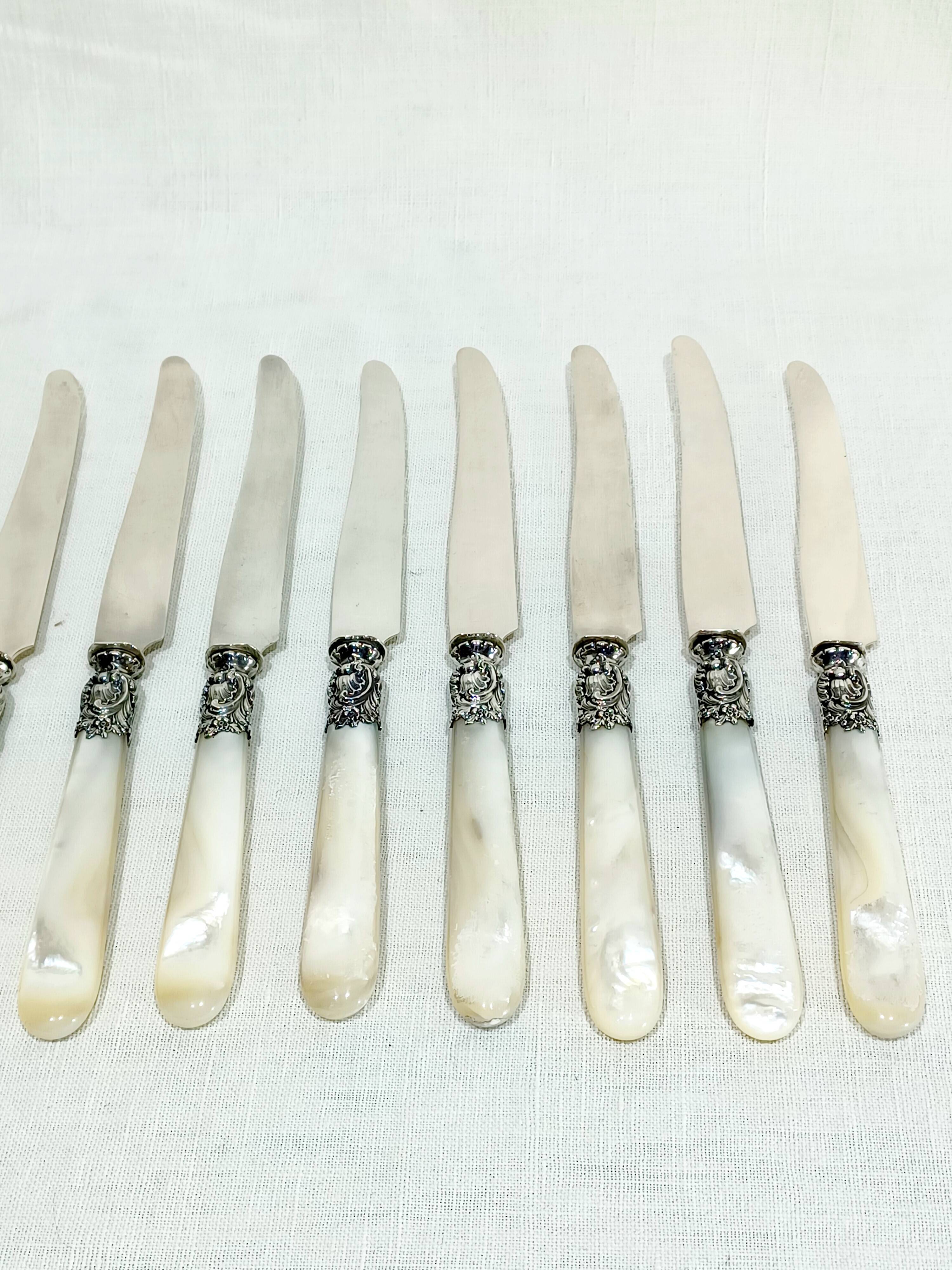 Paul Canaux et Cie – 13 Silver and Mother-of-Pearl Knives