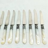 Paul Canaux et Cie – 13 Couteaux en argent et nacre