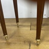 Pair of old pedestals stamped " h.j.l.rossenu " in mahogany over marble