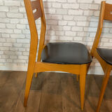 4 chaises vintages style scandinave