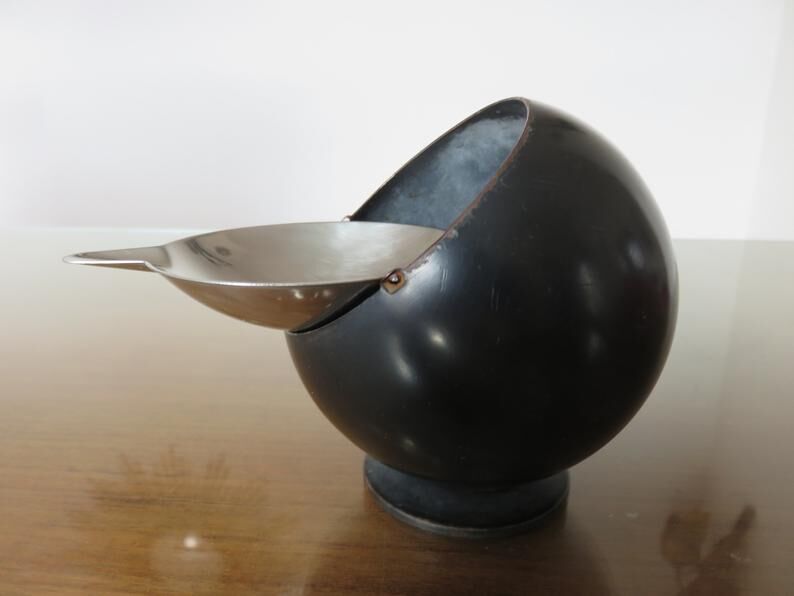 70s metal "ball" ashtray