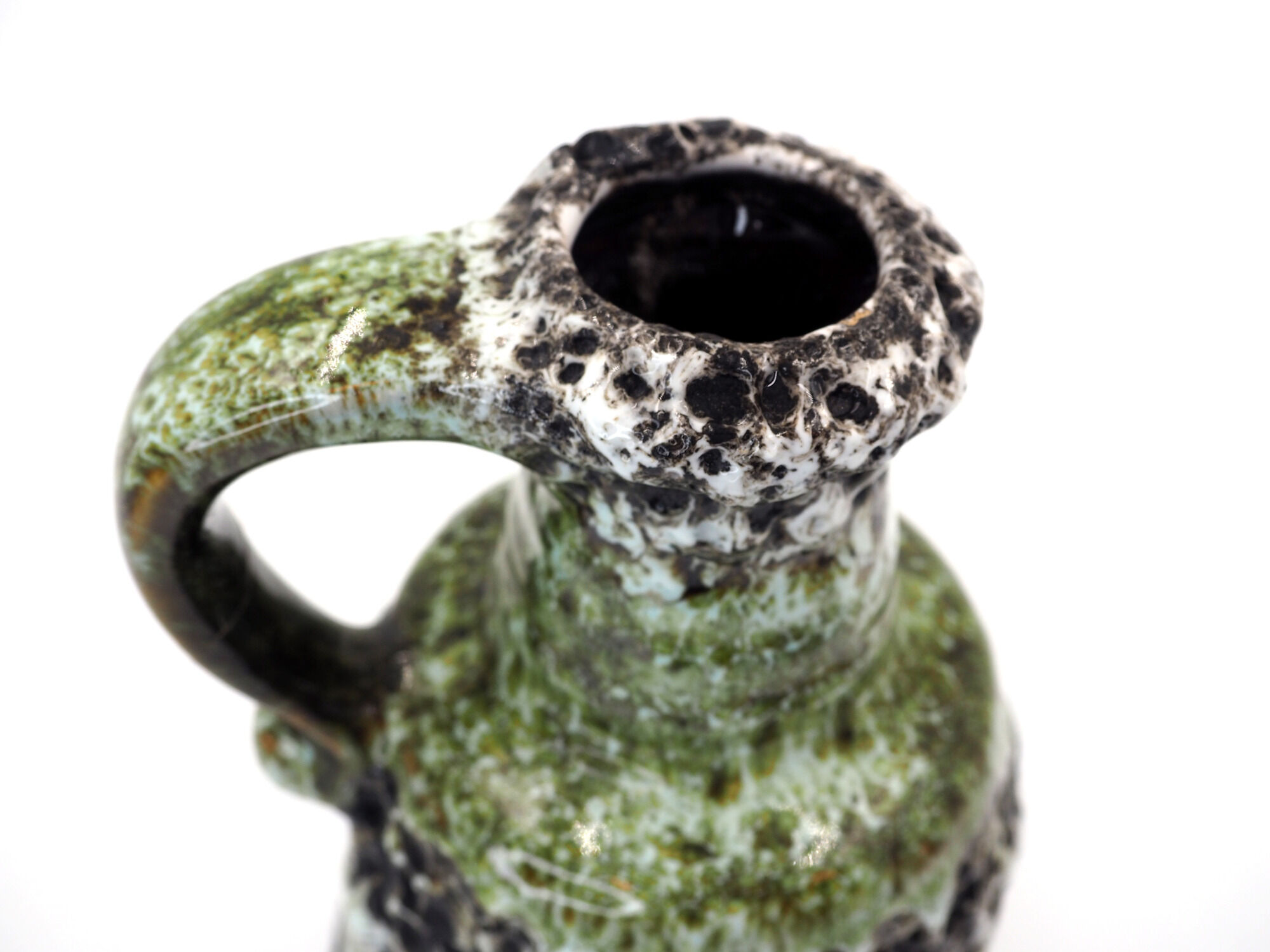 Pichet vert, vase milieu du siècle Bay Ceramics Allemagne de l’Ouest