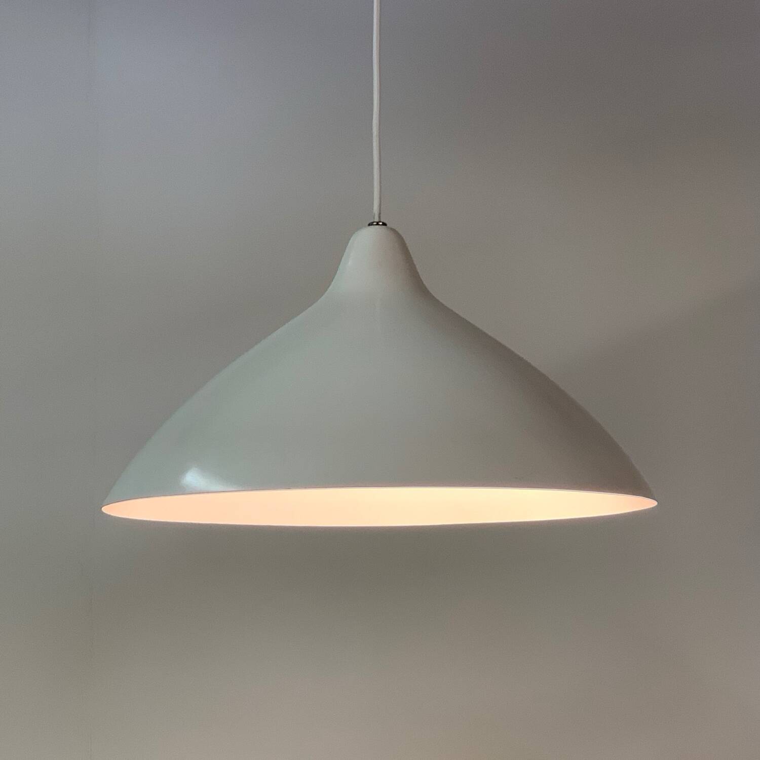 White pendant by lisa johansson – pape for orno, finland, 1950s